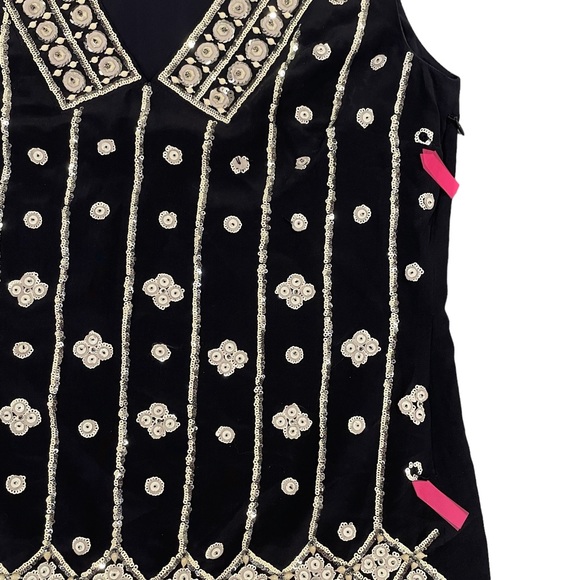 Tory Burch Navy Embellished Silk Sleeveless Top - Picture 5 of 9